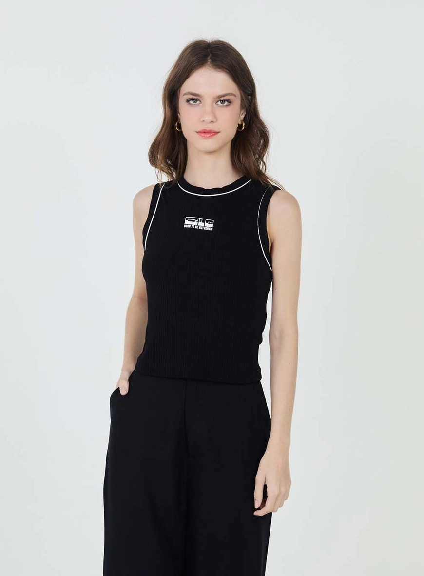Blusa Small Canelada Com Costas Abertas Preto 2