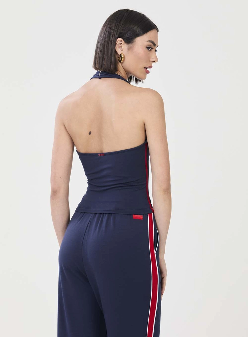 Blusa Slim Frente Única Azul 3