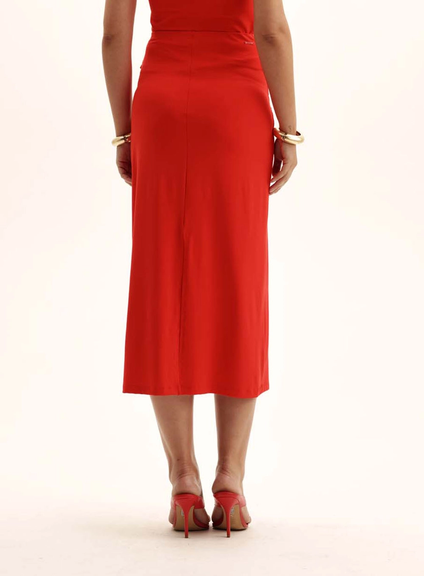 Saia Comfort Com Detalhe Em Traspasse Vermelho 4