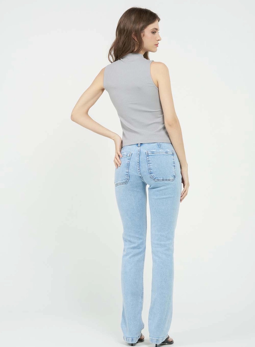 Blusa Small Canelada Com Gola Cinza 4
