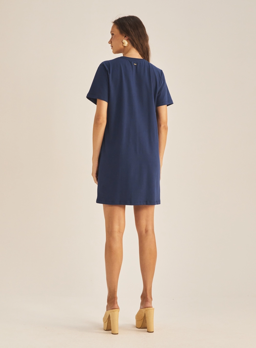 Vestido Comfort Com Logo Azul 4