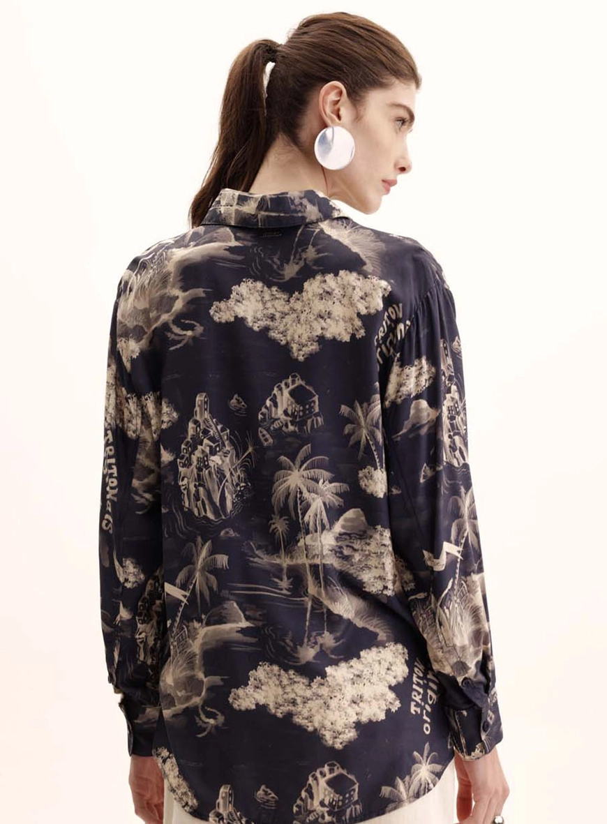 Camisa Feminina Over Seaside Print Estampados 4