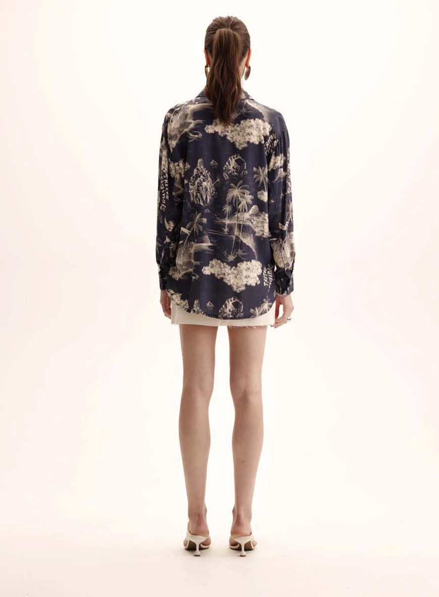 Camisa Feminina Over Seaside Print Estampados 5