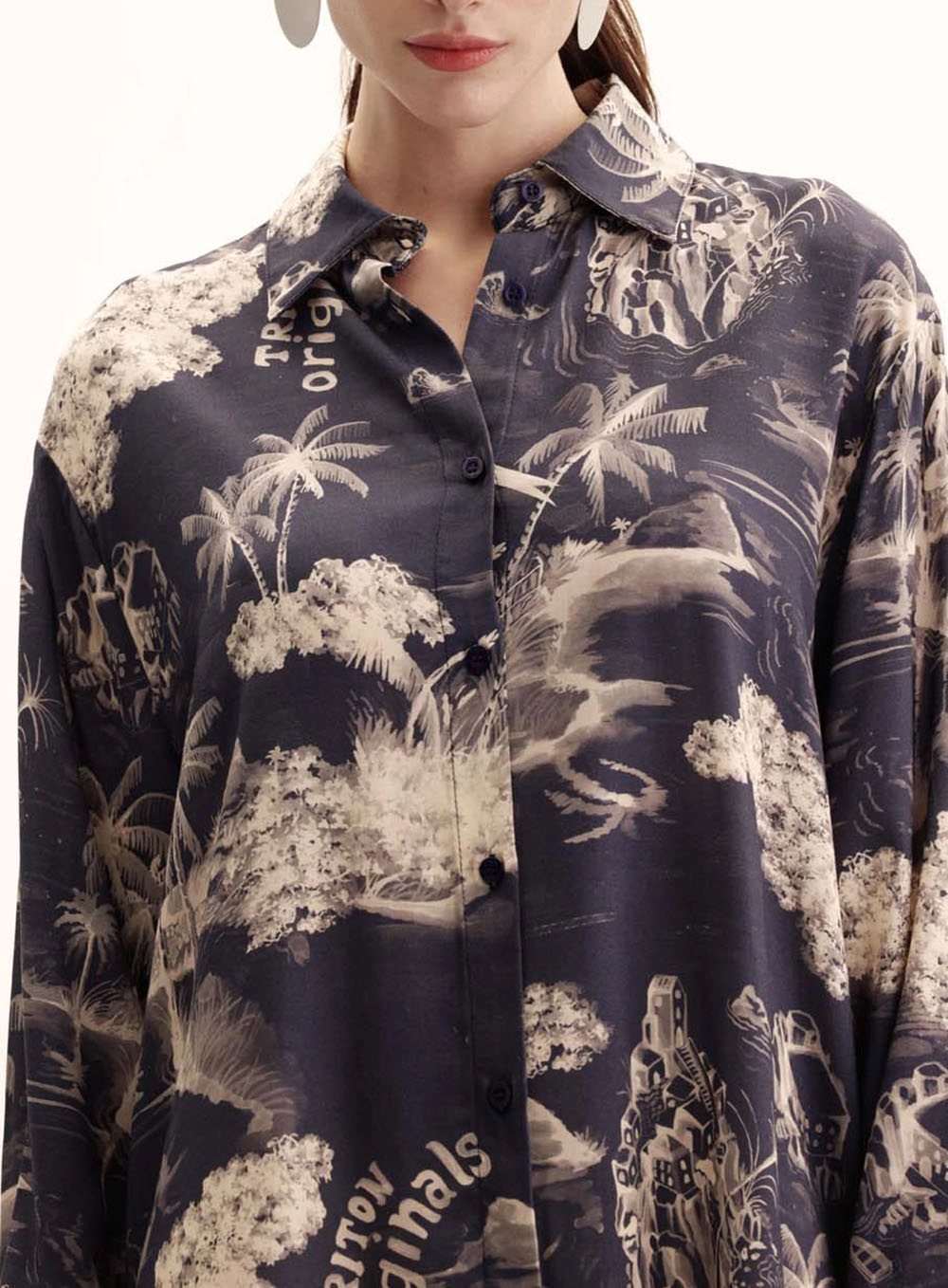 Camisa Feminina Over Seaside Print Estampados 3