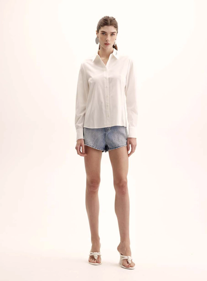 Camisa Feminina Comfort Manga Longa Off Shell 1