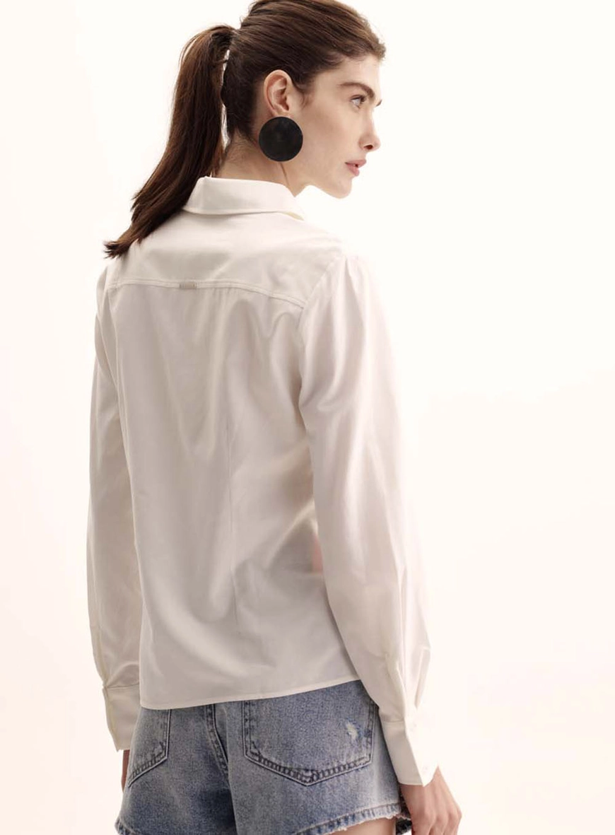 Camisa Feminina Comfort Manga Longa Off Shell 4