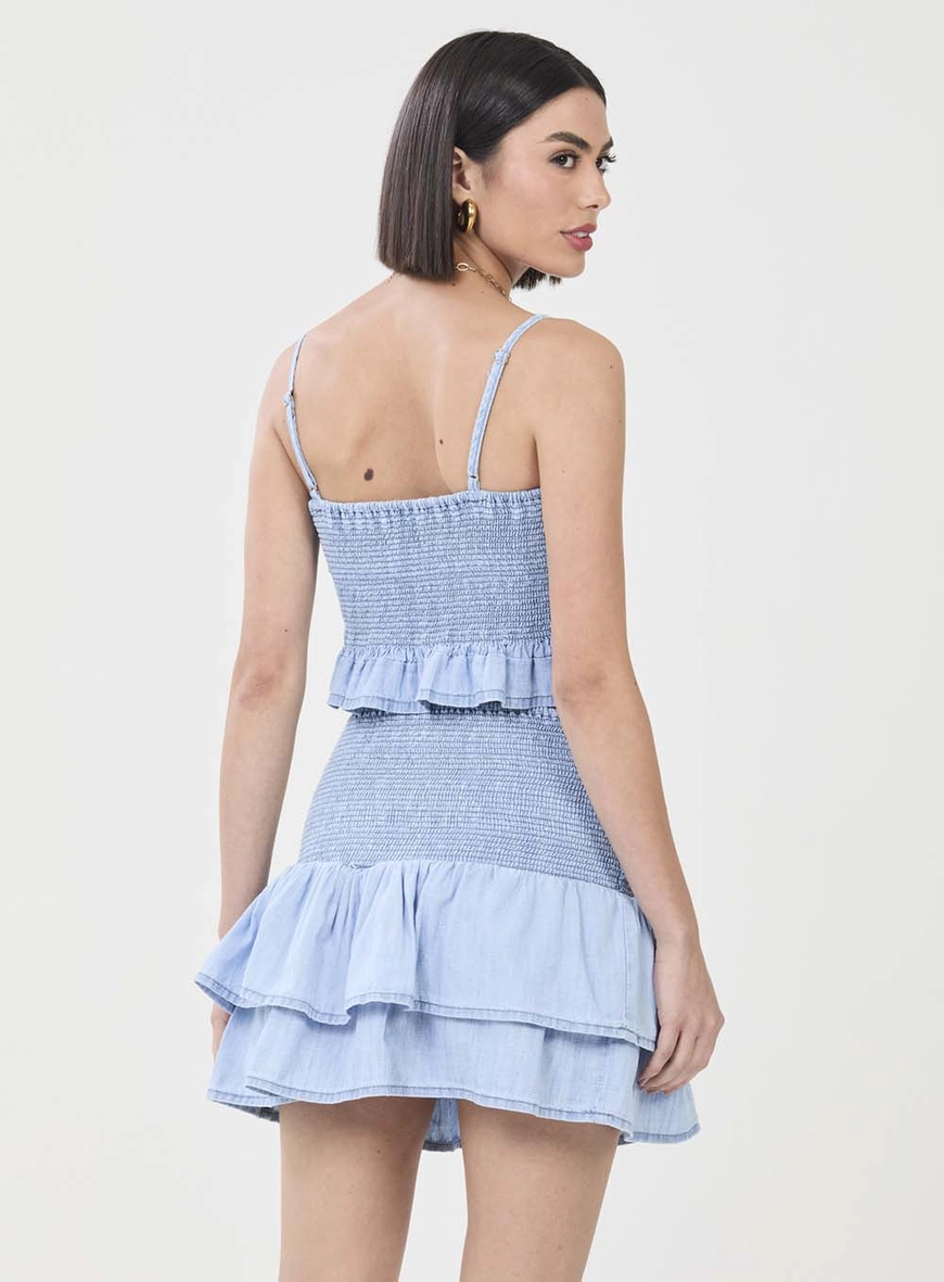 Blusa Jeans Slim Com Lastex Índigo 3