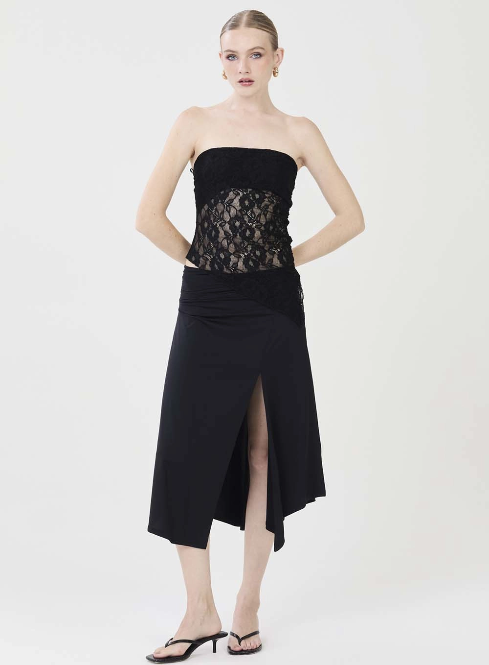 Blusa Slim De Renda Preto 1