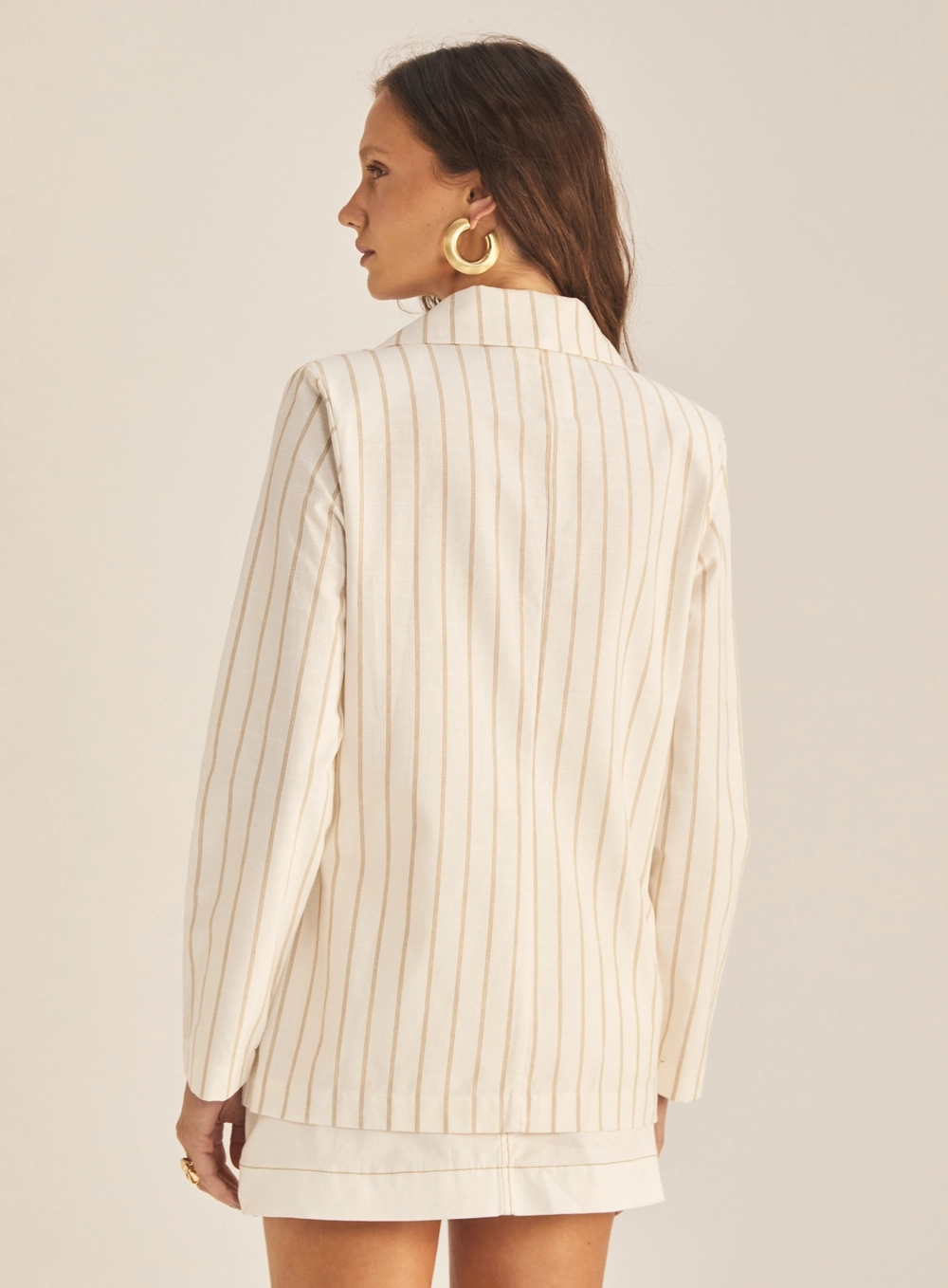 Blazer Feminino Alfaiataria Listrado Estampados 4