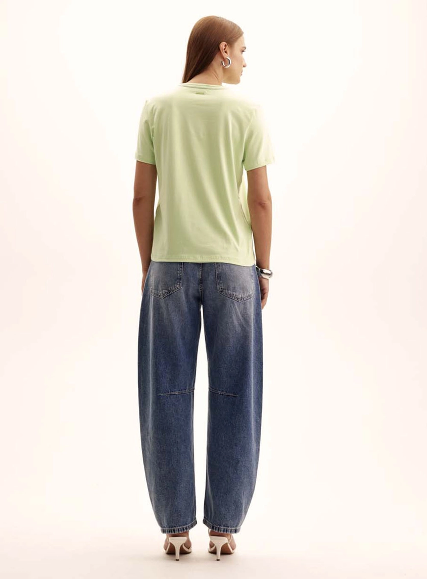 Camiseta Feminina Comfort Decote Redondo Verde 5