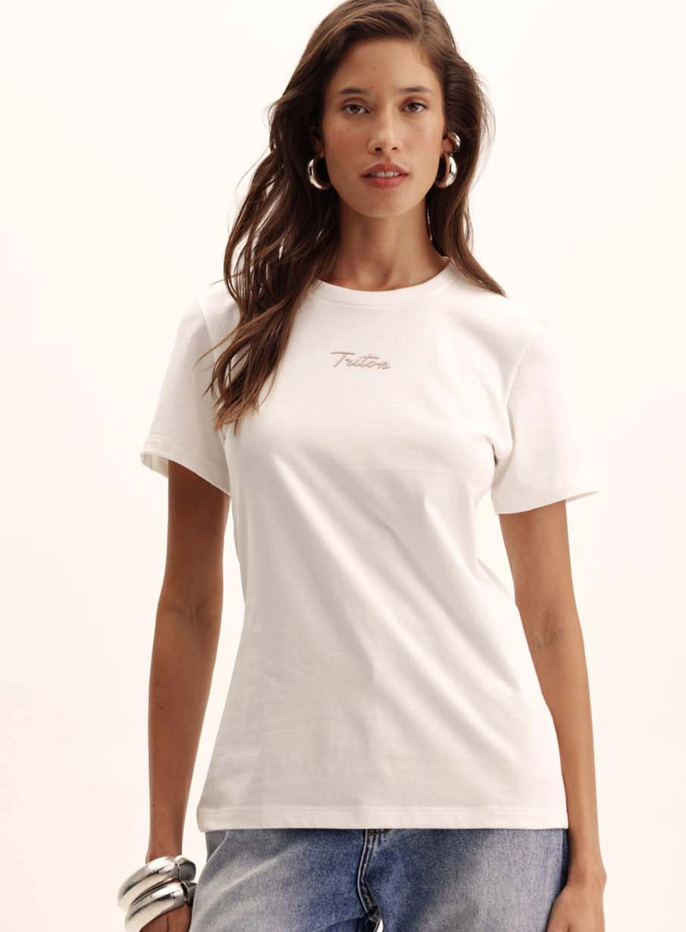 Camiseta Feminina Slim Com Logo Off Shell 2