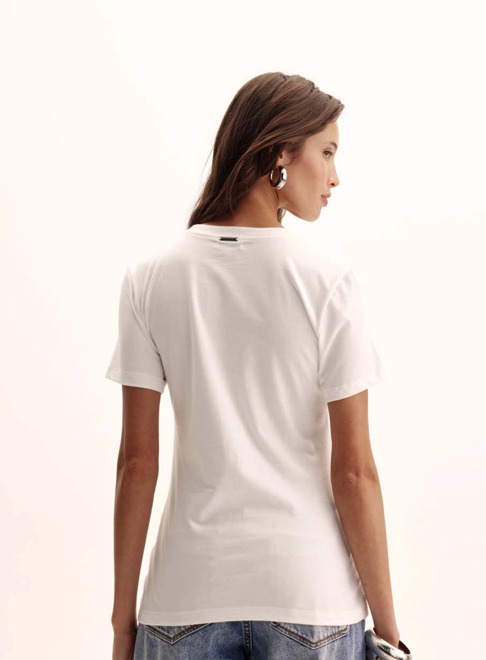 Camiseta Feminina Slim Com Logo Off Shell 4