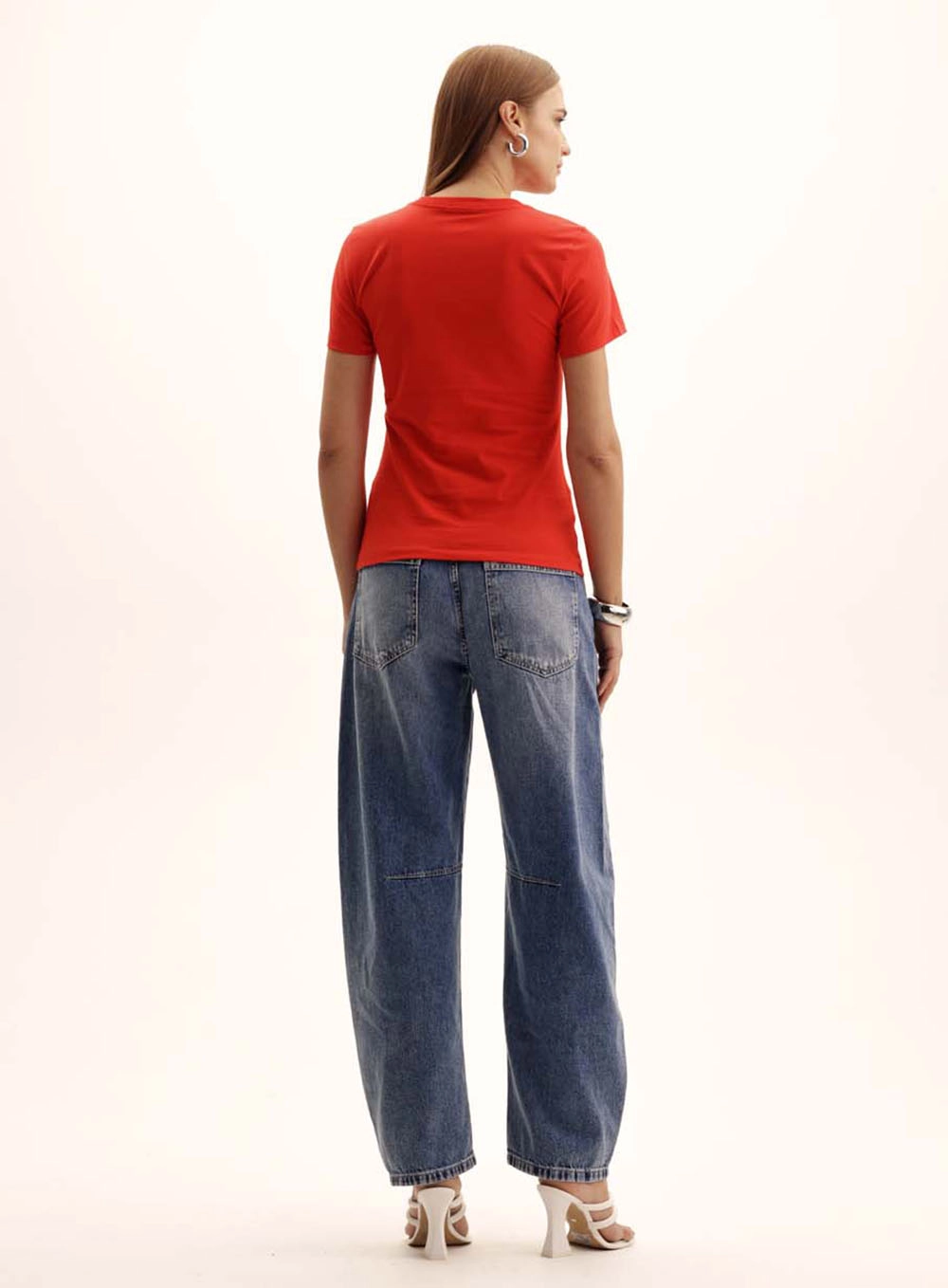 Camiseta Feminina Slim Justa Vermelho 4