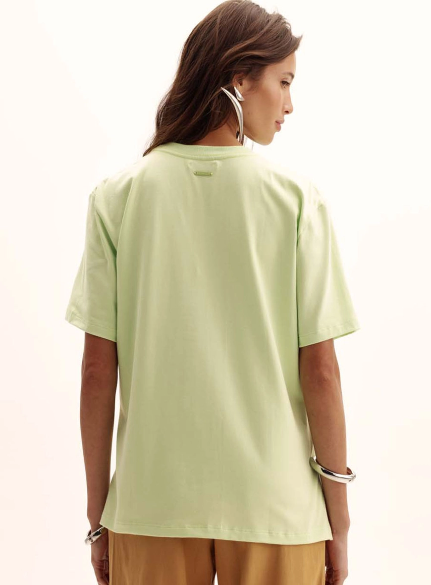 Camiseta Feminina Boy Encurtada Verde 4