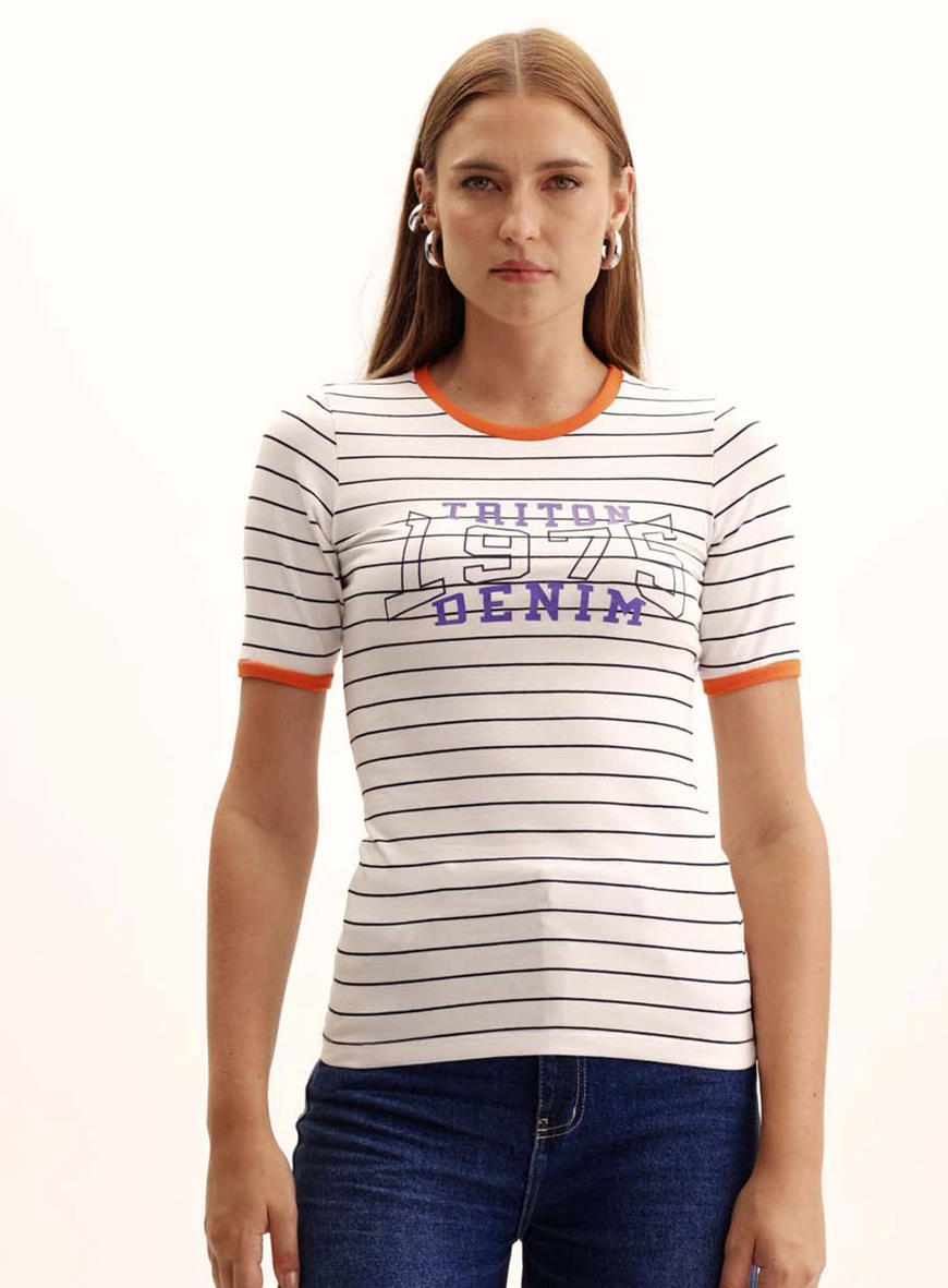 Camiseta Feminina Small Listrada Estampados 2