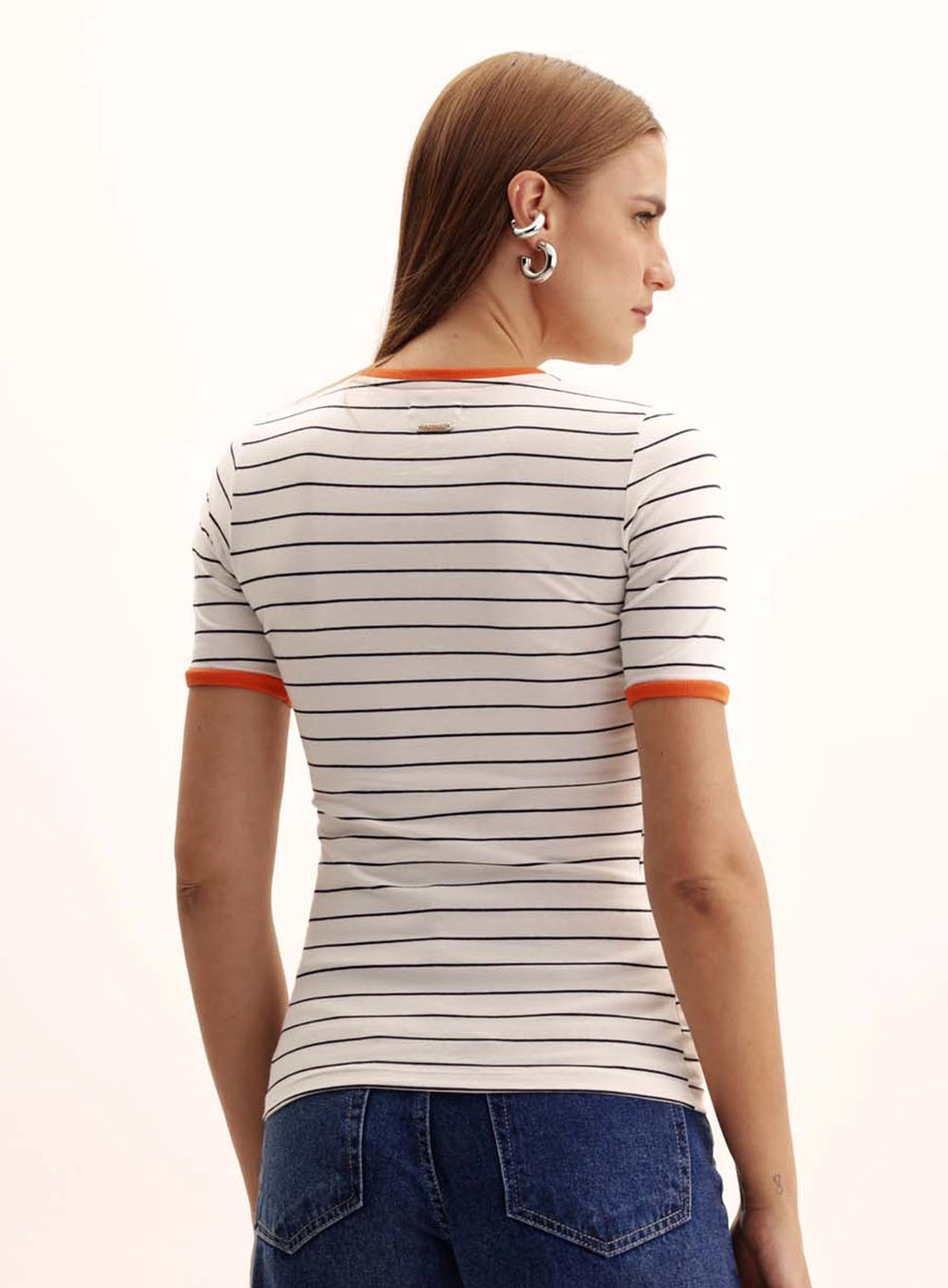 Camiseta Feminina Small Listrada Estampados 4