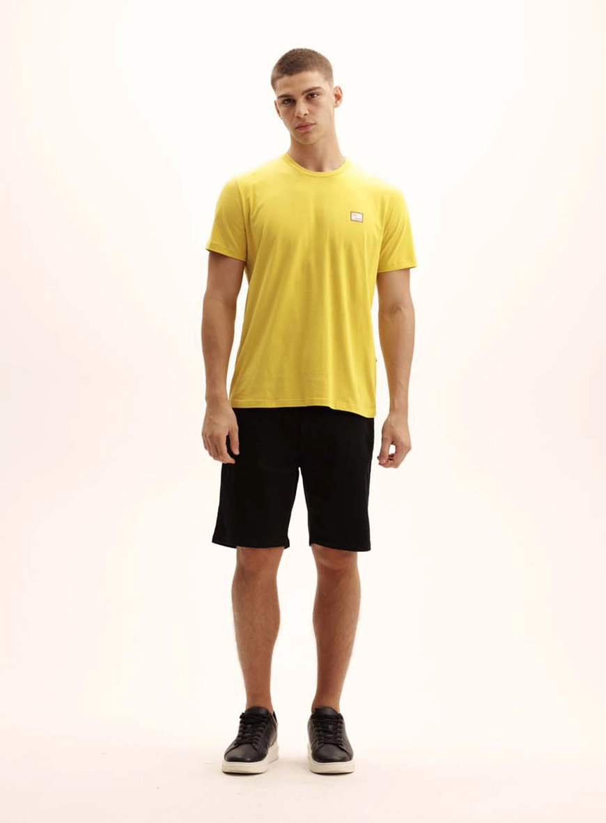 Camiseta Masculina New Com Logo Amarelo 1