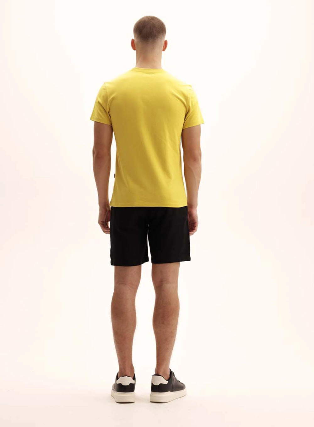 Camiseta Masculina Fit Gola Redonda Amarelo 5