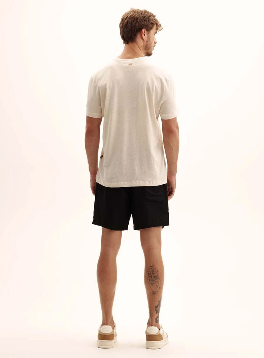 Camiseta Masculina New Linho Bege 4