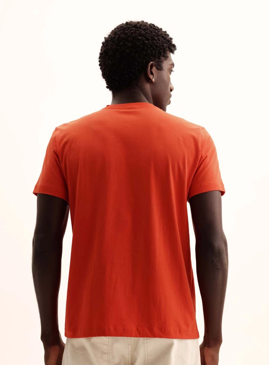 Camiseta Masculina New Gola Redonda Lisa Vermelho 4