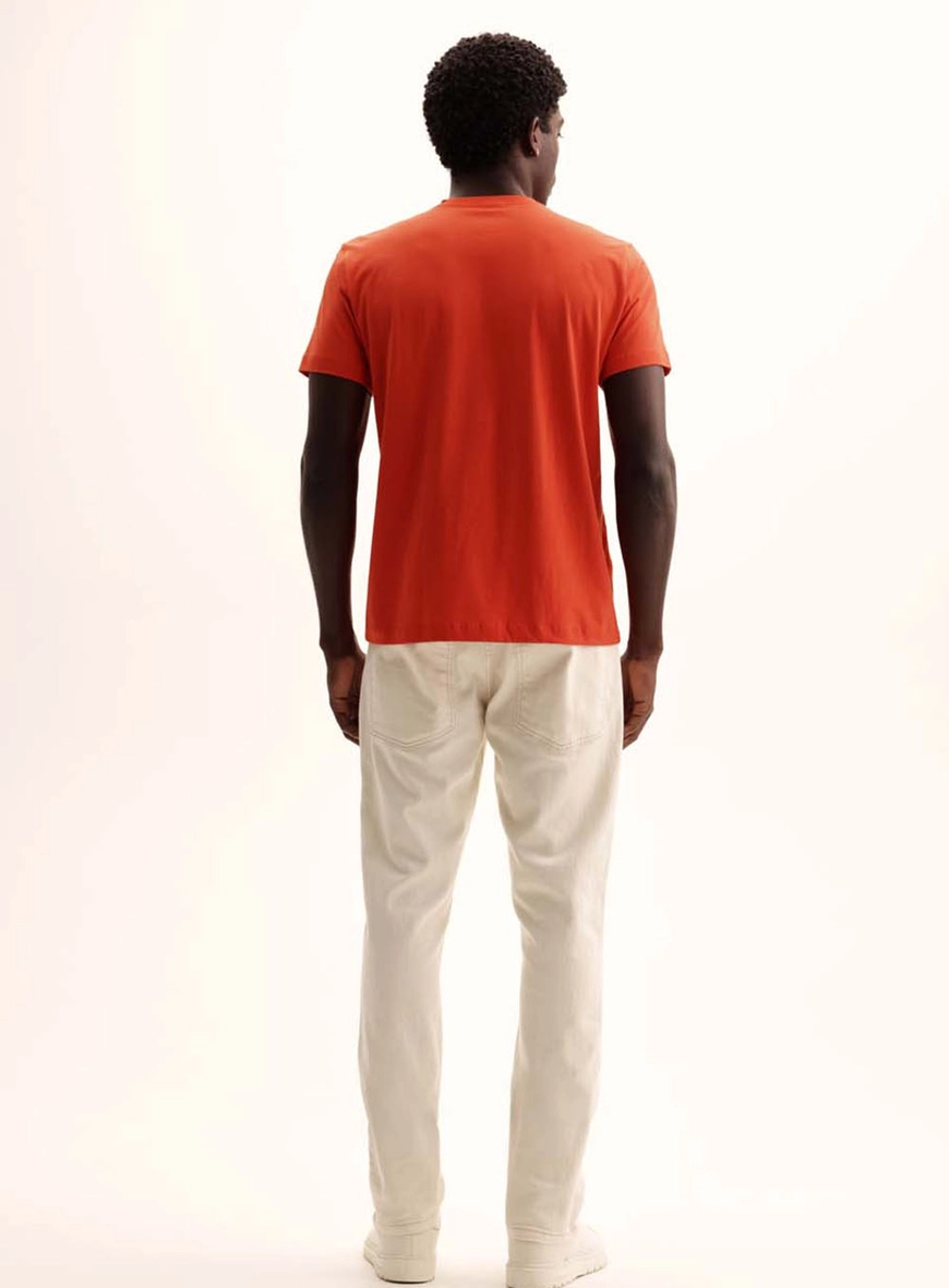 Camiseta Masculina New Gola Redonda Lisa Vermelho 5