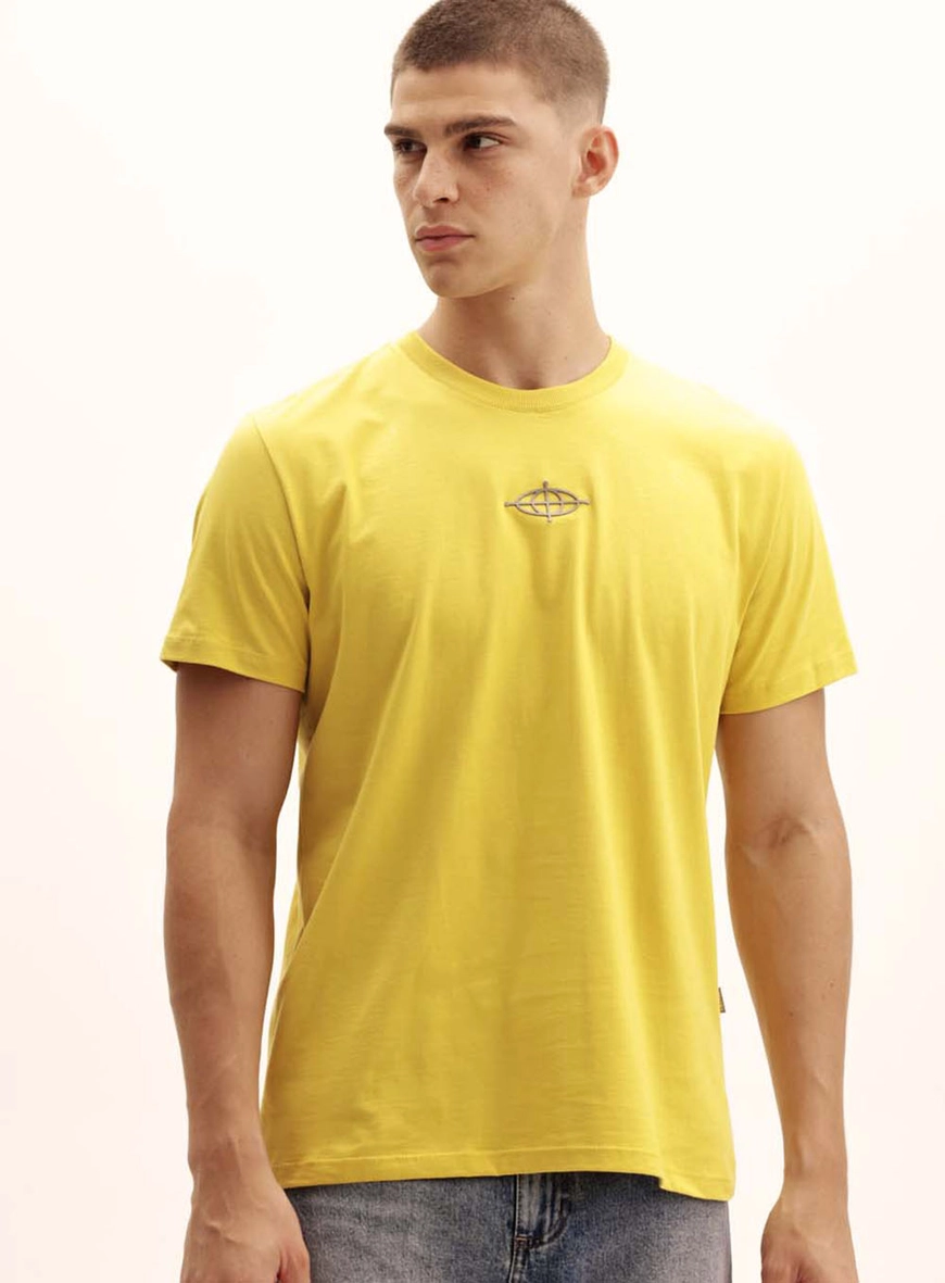Camiseta Masculina New Logo Alto Relevo Amarelo 2