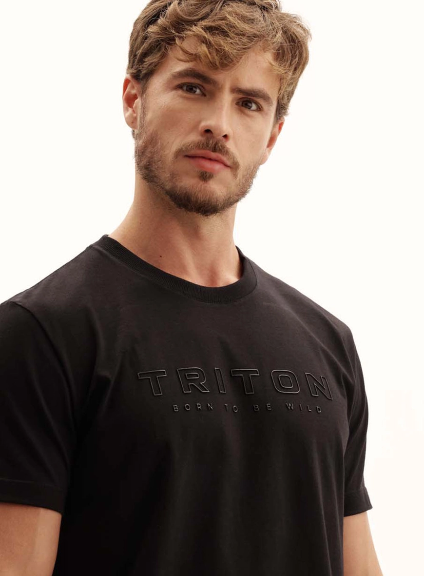 Camiseta Masculina New Manga Curta Preto 3