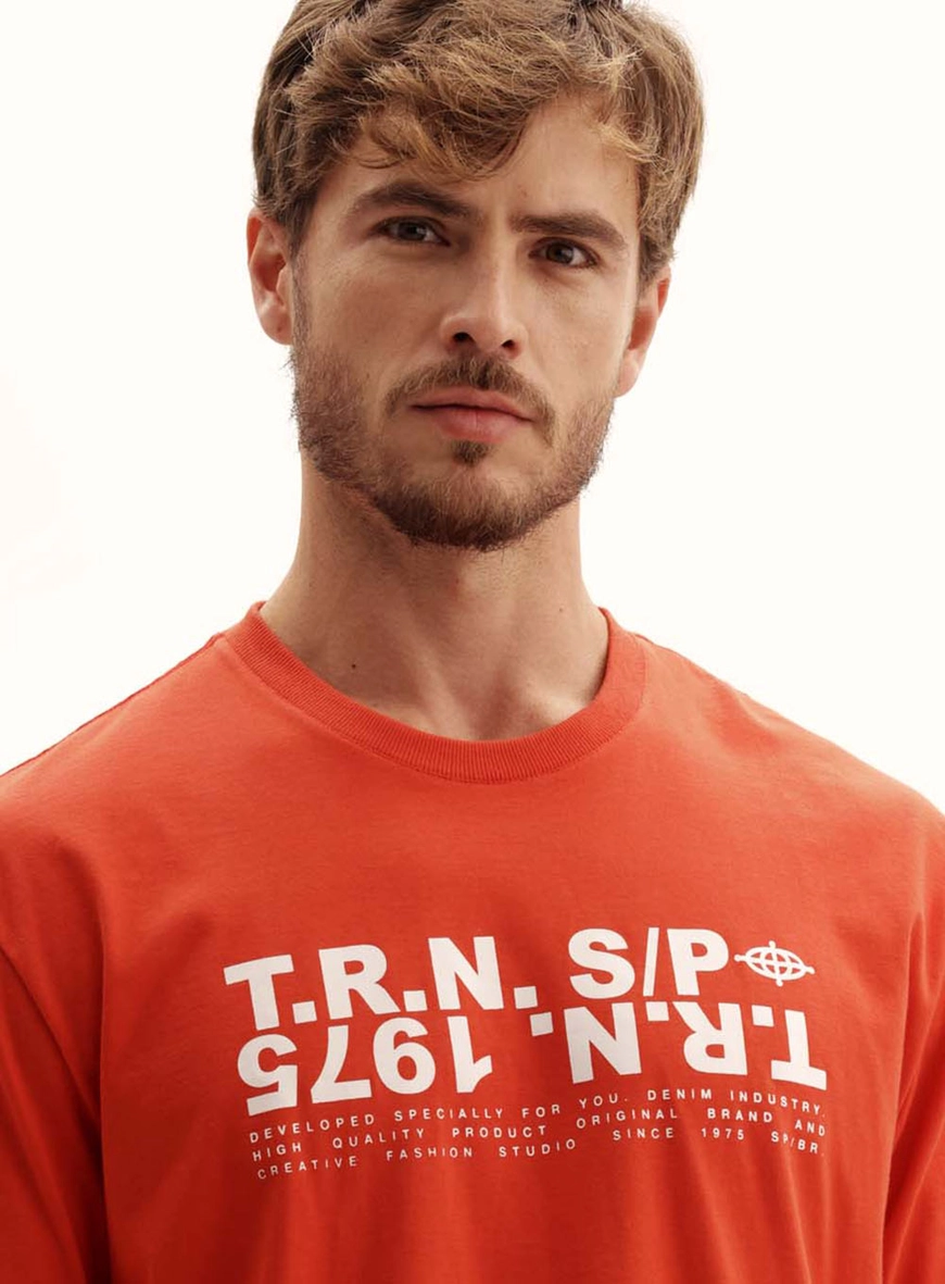 Camiseta Masculina New Decote Redondo Vermelho 3