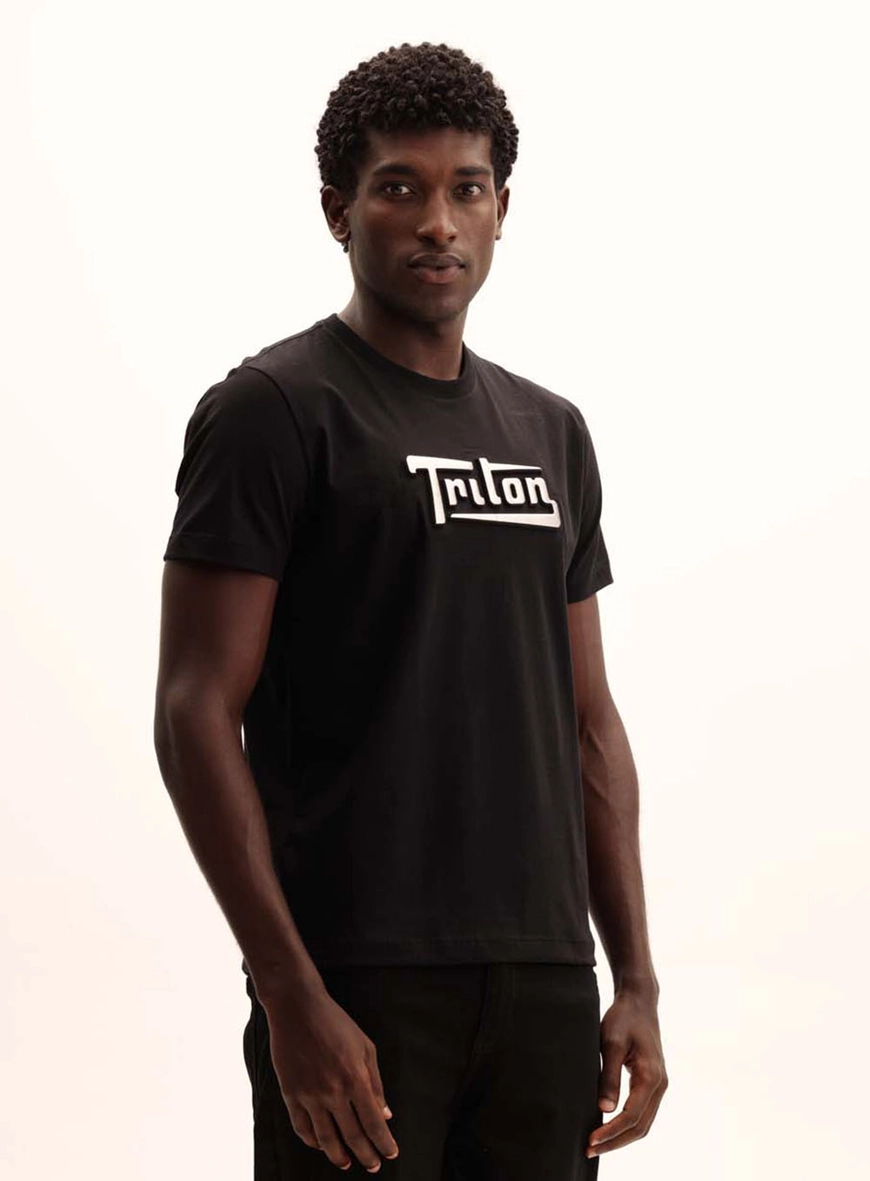Camiseta Masculina New Logo Em Alto Relevo Preto 2