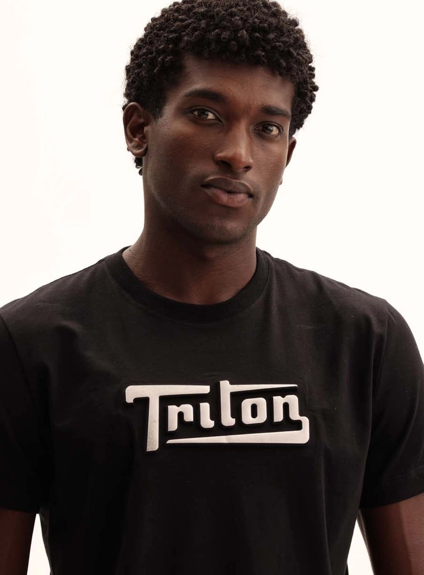Camiseta Masculina New Logo Em Alto Relevo Preto 3