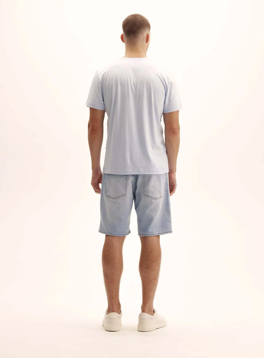 Camiseta Masculina New Com Logo Contrastante Azul Tranquile Blue 5