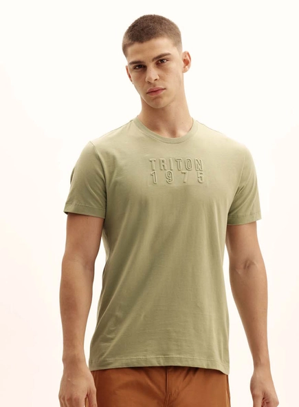 Camiseta Masculina Meia Malha Com Logo