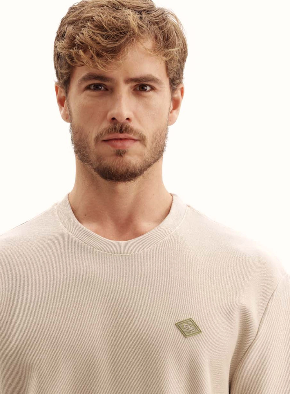 Camiseta Masculina Relaxed Gola Redonda Bege Esquilo 3