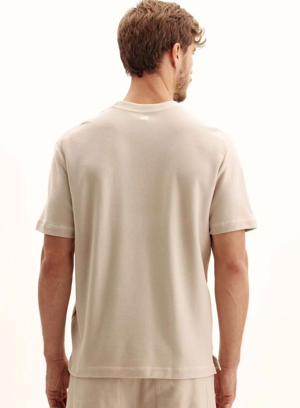 Camiseta Masculina Relaxed Gola Redonda Bege Esquilo 4
