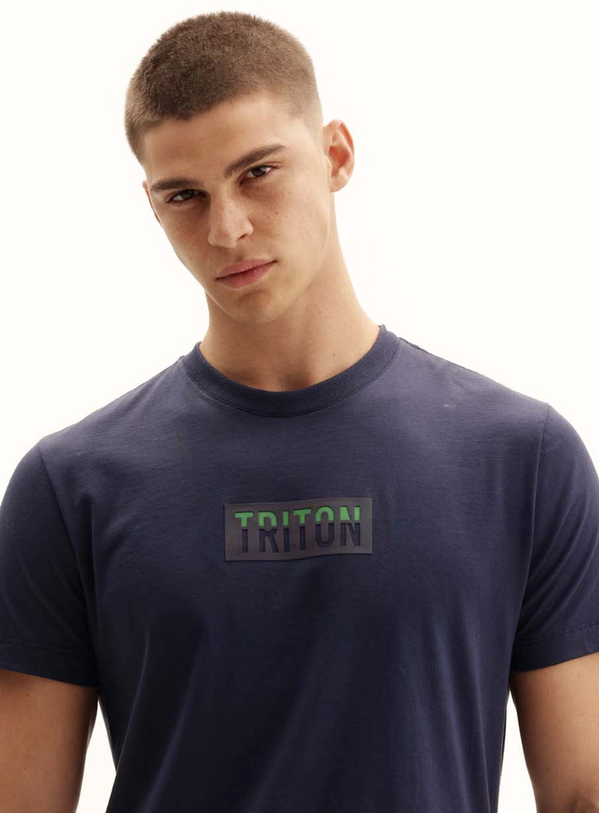 Camiseta Masculina Fit Ajustada Azul 3