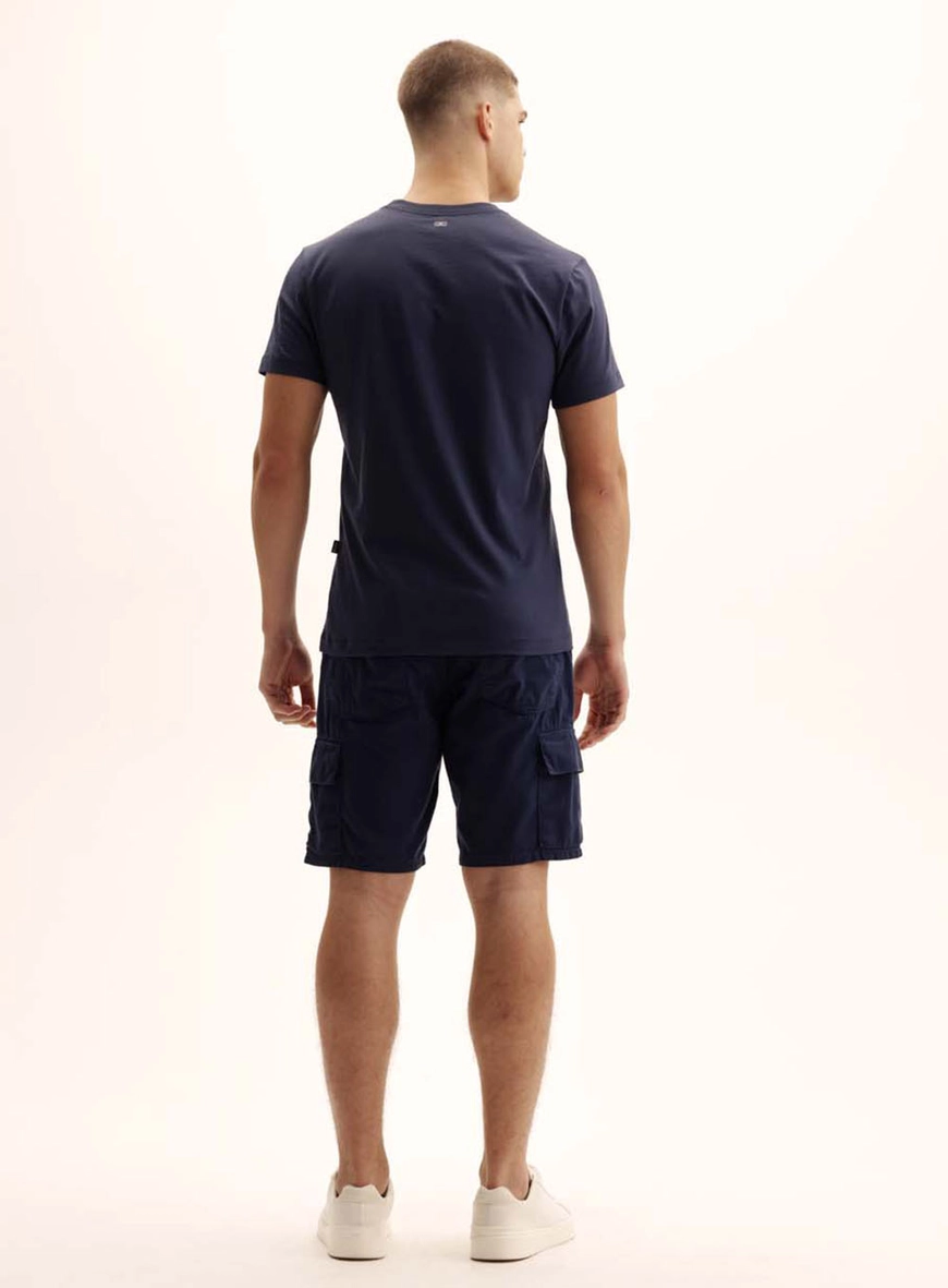 Camiseta Masculina Fit Ajustada Azul 5