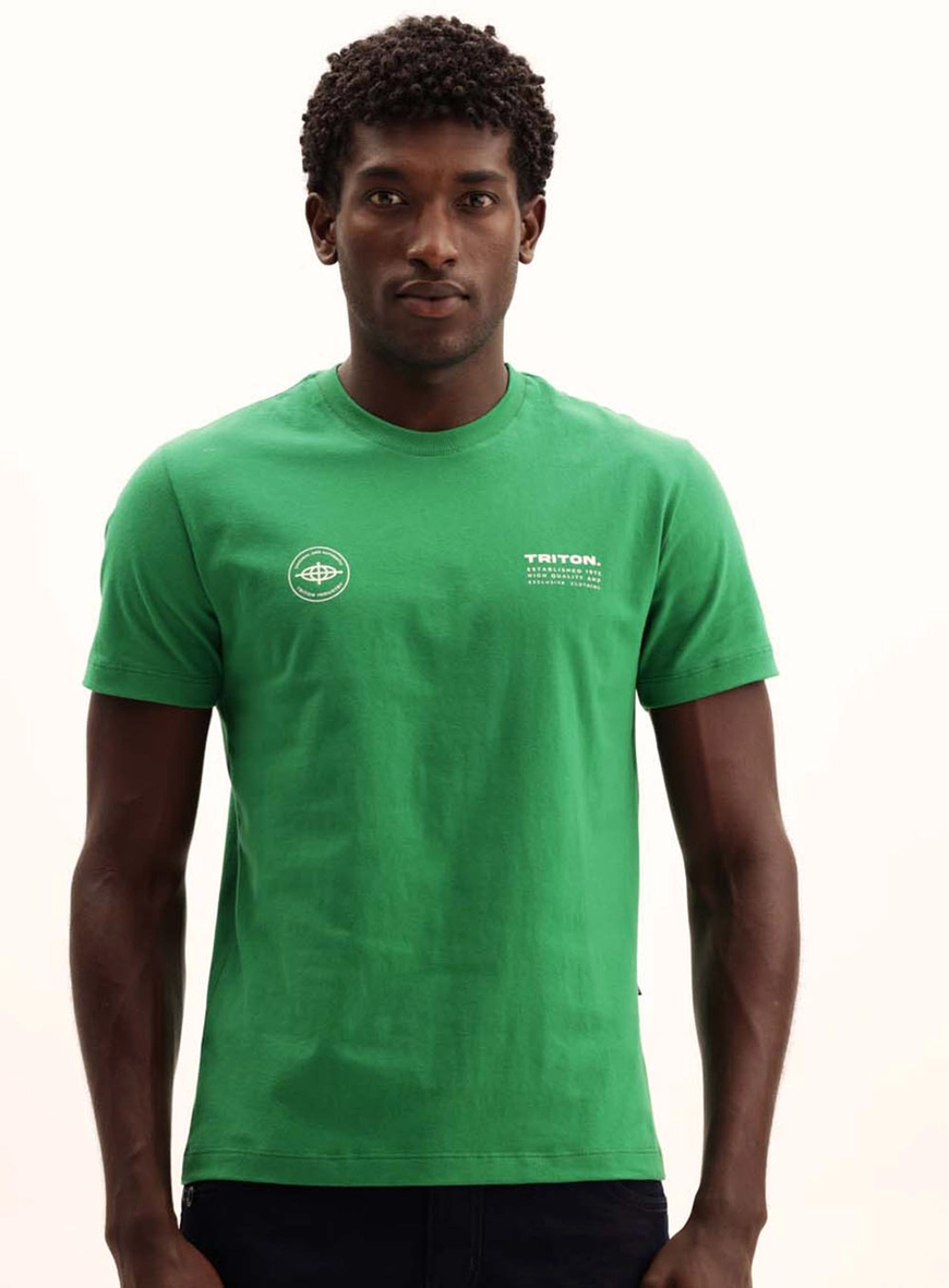 Camiseta Masculina Fit Soft Touch Manga Curta Verde Vanity 2