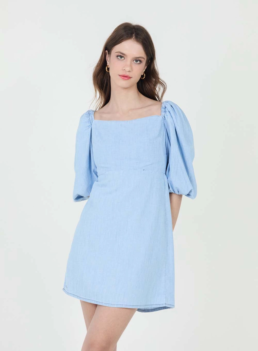 Vestido Jeans Solto Com Lastex Índigo 2