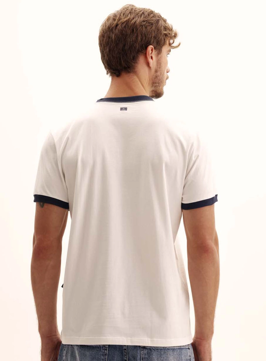 Camiseta Masculina New Com Contraste Off Shell 4