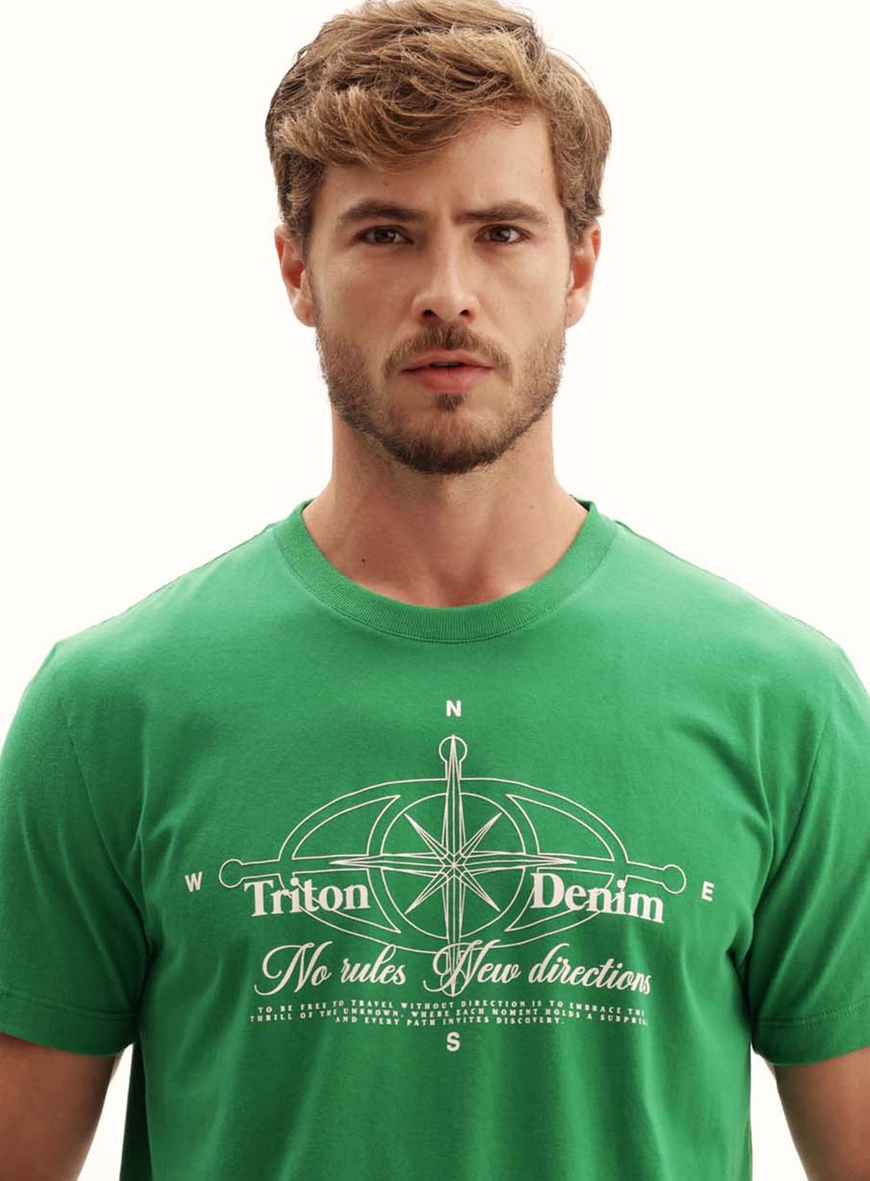 Camiseta Masculina New Com Estampa Verde Vanity 3