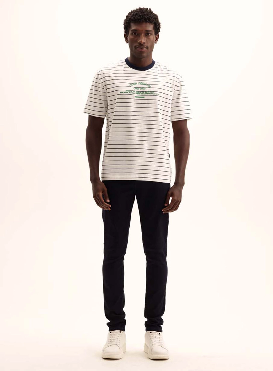 Camiseta Masculina New Strippe Comfy Listrada Estampados 1