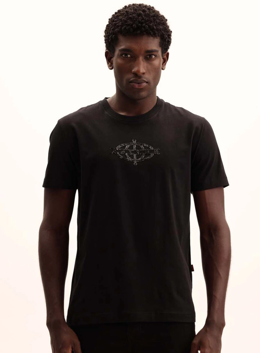 Camiseta Masculina New Logo Alto Relevo Preto 2