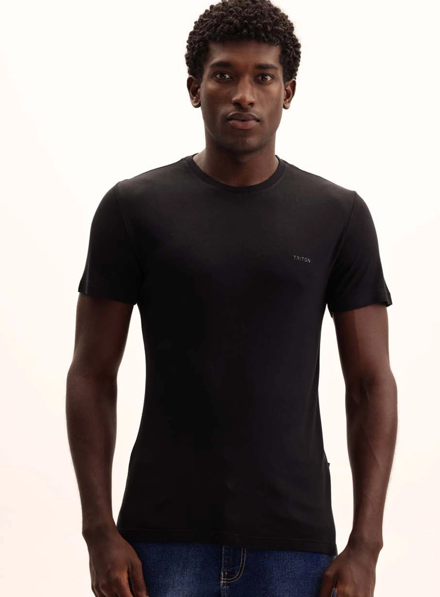 Camiseta Masculina Fit Preto 2