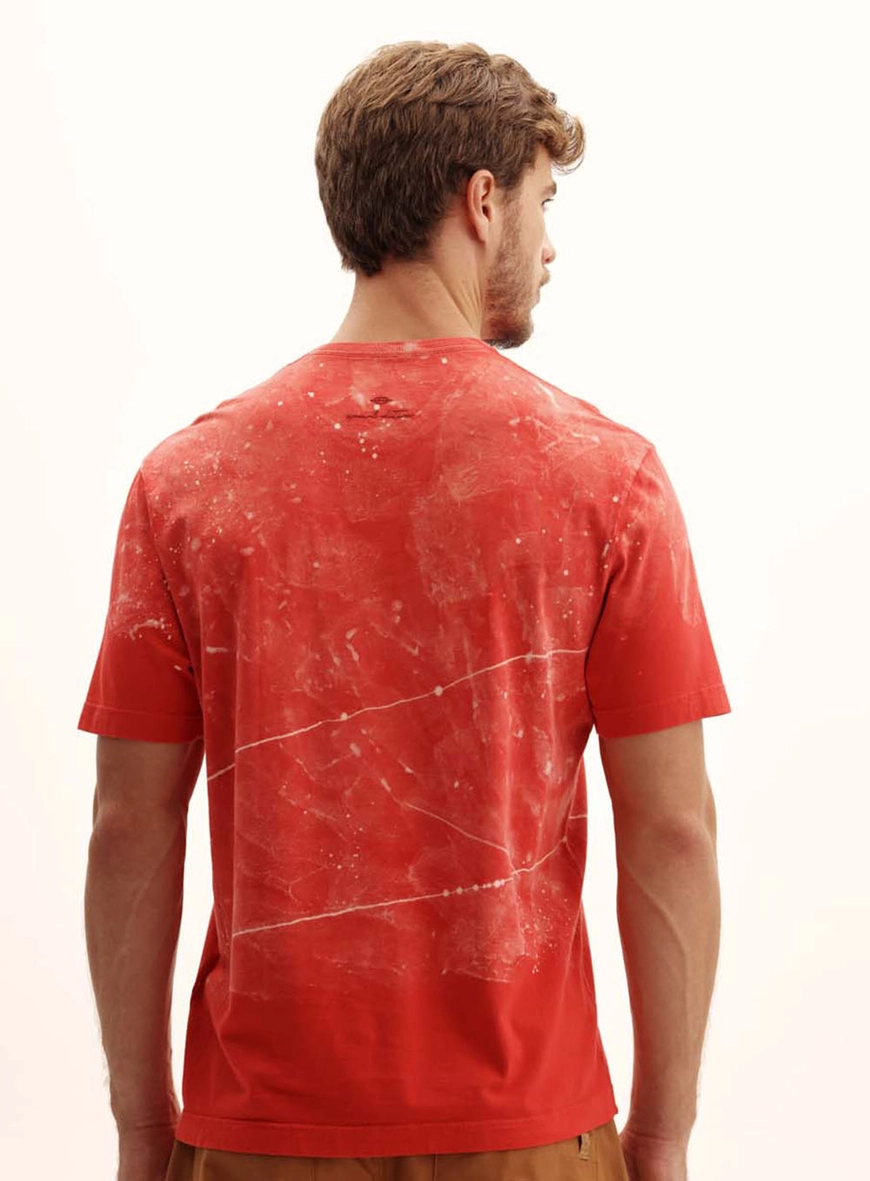 Camiseta Masculina Relaxed Gola Lisa Vermelho 4