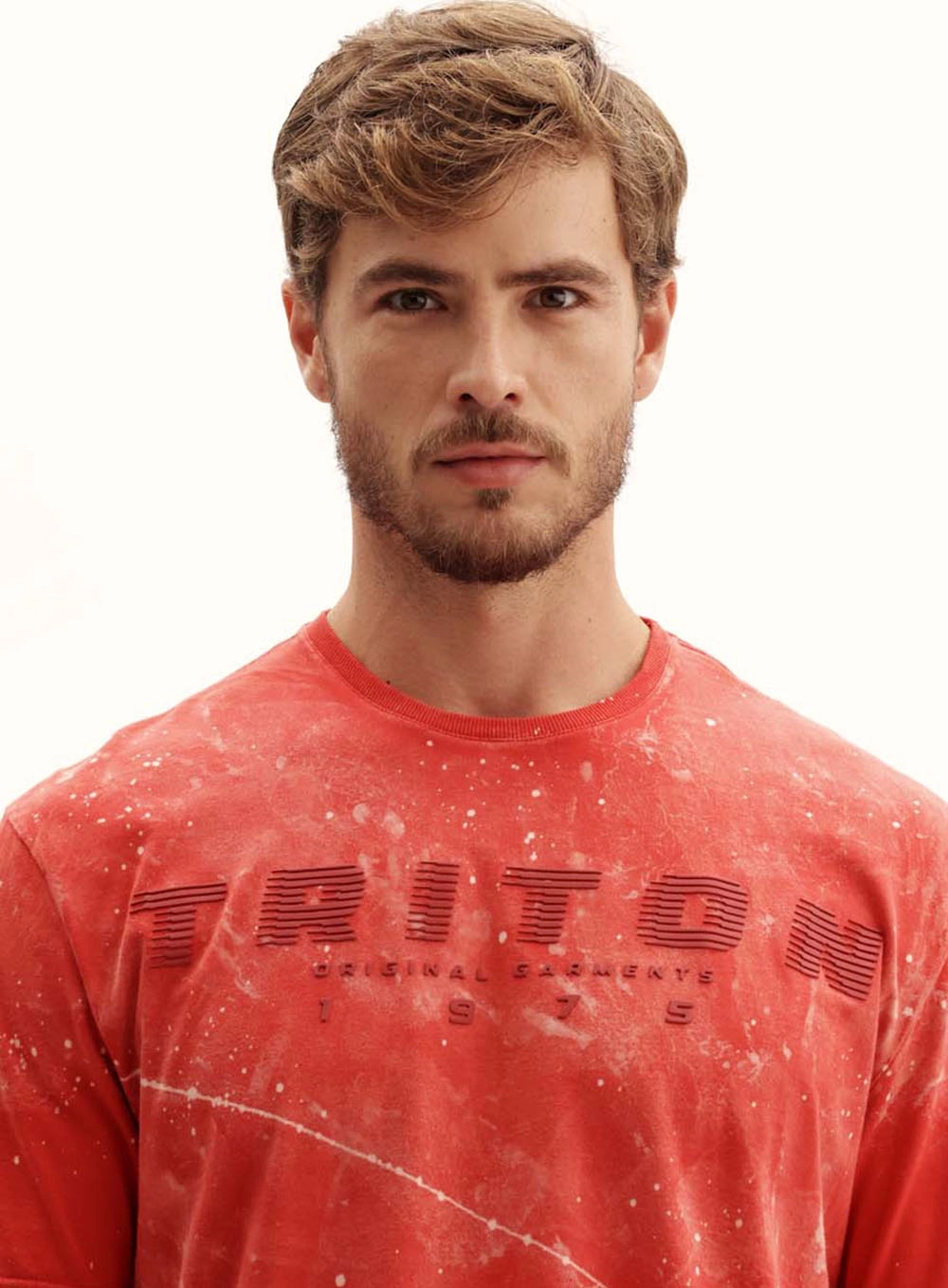 Camiseta Masculina Relaxed Gola Lisa Vermelho 3