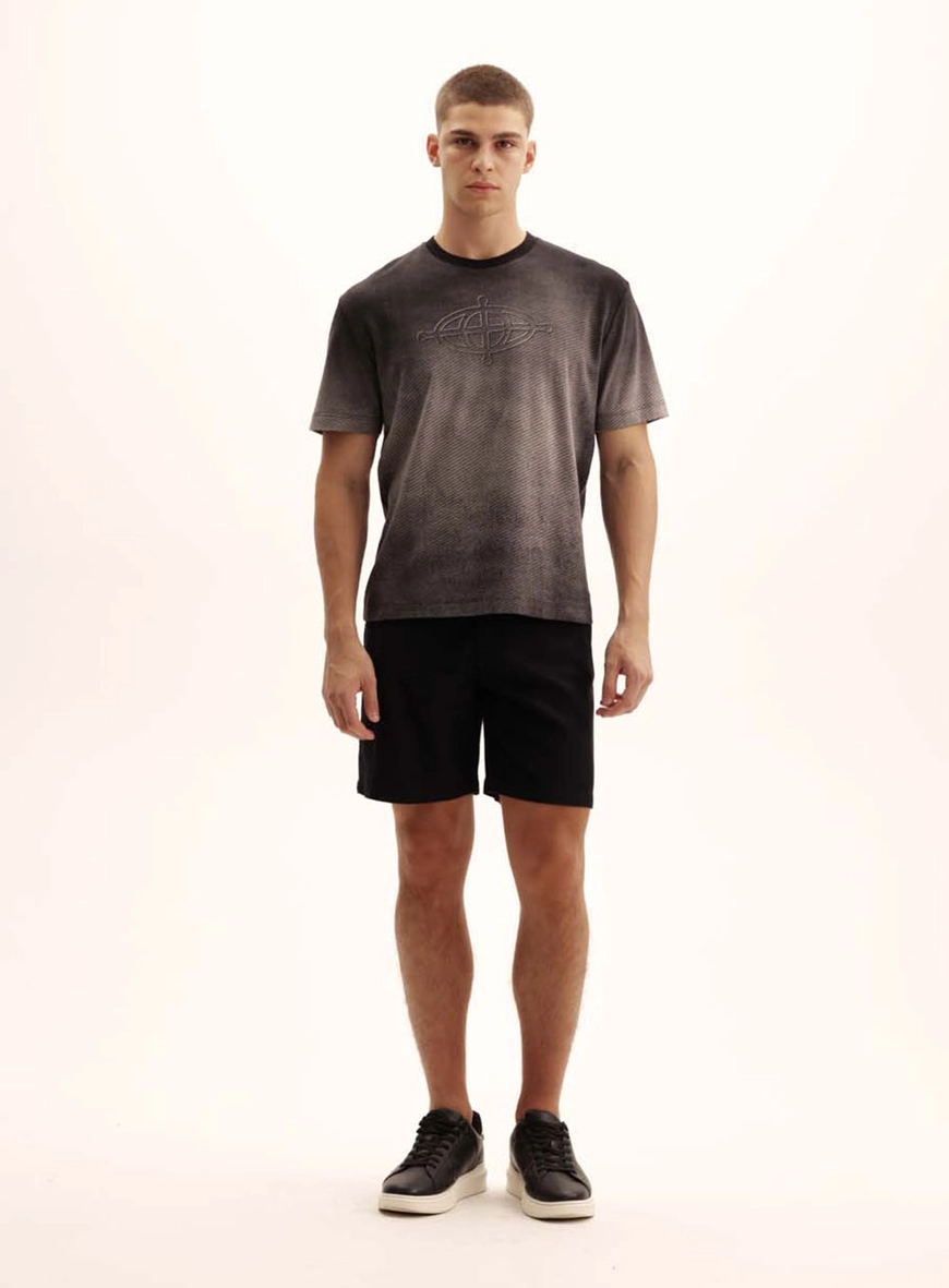 Camiseta Masculina Relaxed Suedine Strong Preto 1
