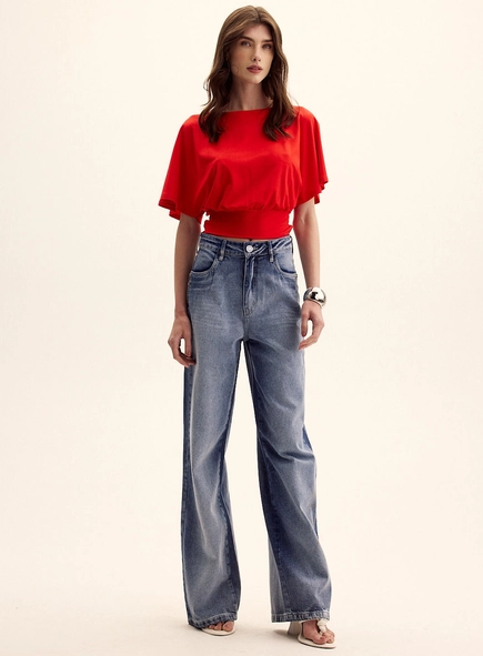 Blusa Feminina Comfort Manga Curta Morcego