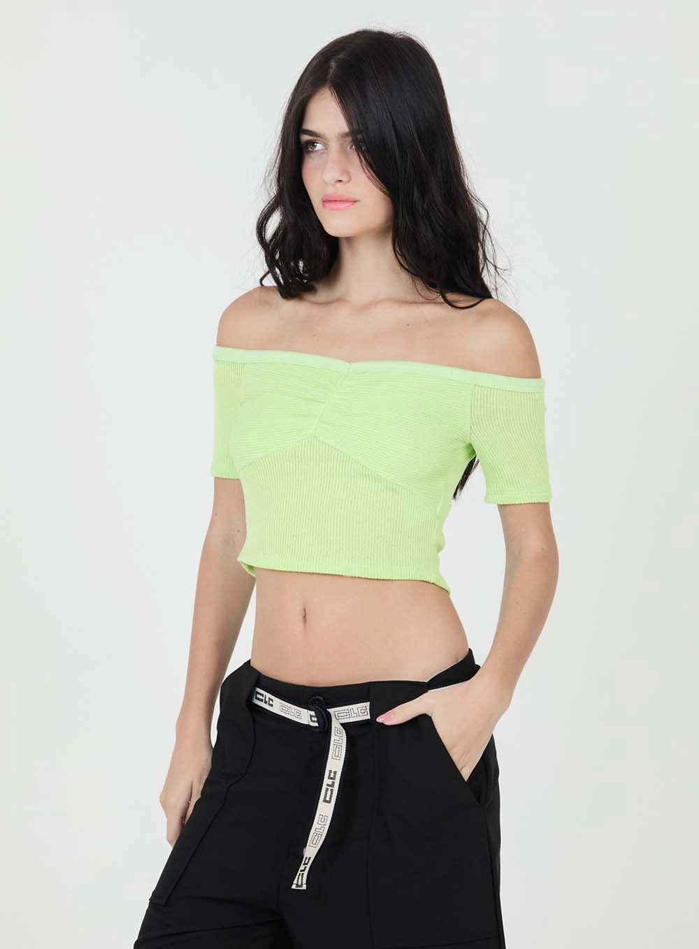 Top Slim Tricot Verde 2