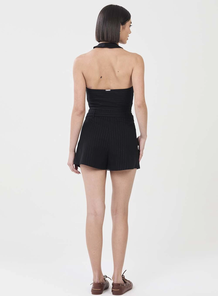 Colete Slim Alfaiataria Listrado Fio Lurex Estampados 4