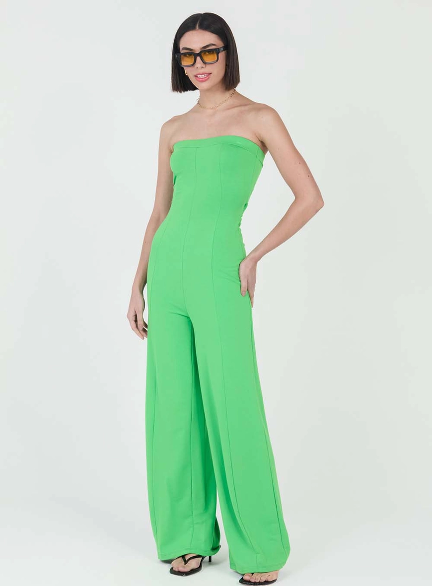 Macacão Comfort Malha Sem Alças Verde 1